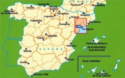 Španělsko: Costa Dorada (č. 148) mapa