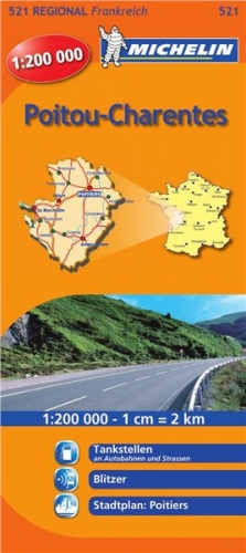 Francie: Poitou-Charentes (č. 521) mapa