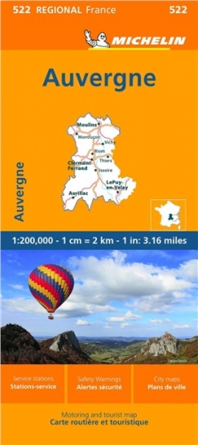 Francie: Auvergne a Limousin (č. 522) mapa