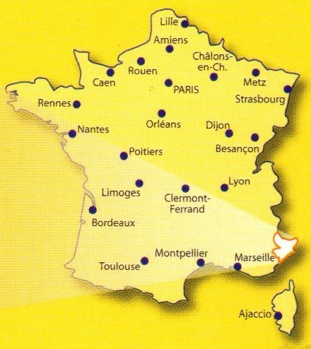 Francie: Francouzská riviéra a Přímořské Alpy (č. 341) mapa