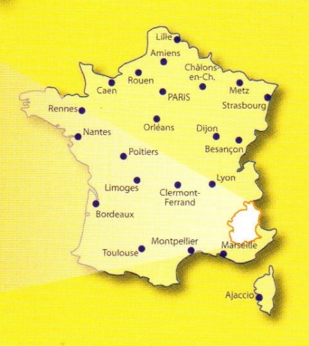 Francie: Francouzské Alpy jih (č. 334) mapa