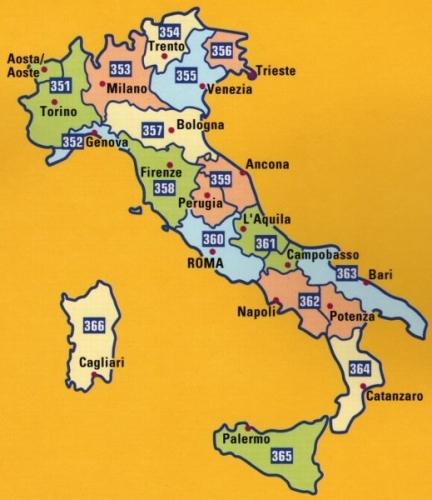 Itálie: Trentino, Jižní Tyrolsko (č. 354) mapa