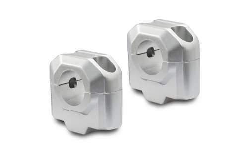 zvýšení řídítek  28 mm H = 30 mm. stříbro.