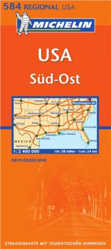 USA: jihovýchod (č. 584) mapa
