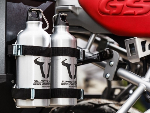 Láhve hliníkové 2x0,6 litru s držákem