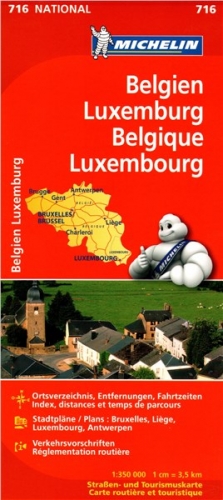 Belgie a Lucembursko (č. 716) mapa