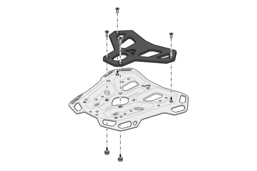 URBAN ABS topcase system Black. Benelli TRK 502 X (18-).