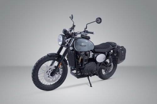 Legend Gear side bag system LC Black Edition Triumph Street Cup / Scrambler / Twin