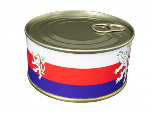 Opasek s českým lvem textilní trikolora - dárkové balení