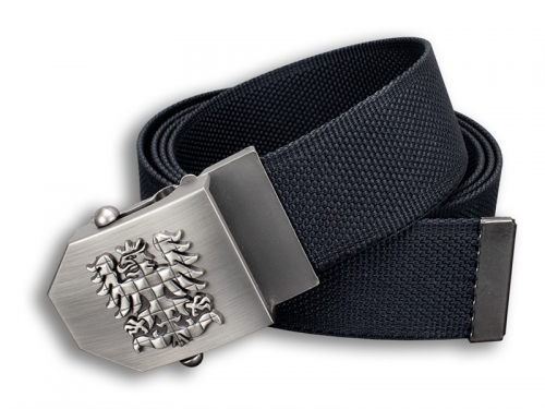 Opasek s moravskou orlicí textilní černý - dárkové balení