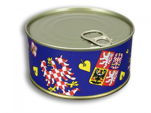 Opasek s moravskou orlicí textilní černý - dárkové balení