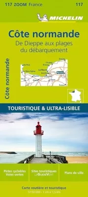 Francie: Pobřeží Normandie (č. 117) mapa