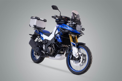 TRAX ADV top case system stříbrný Suzuki V Strom 650 / 1000 / 1050.