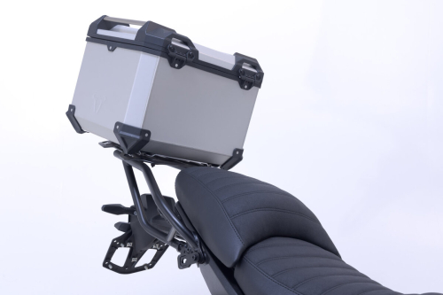 sada kufru TraX 38-stříbrný+top nosič pro BMW R 1300 GS