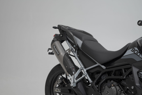 TRAX ADV aluminum case system + Akrapovic Black. 45/37 l. Triumph Tiger 900 (19-23