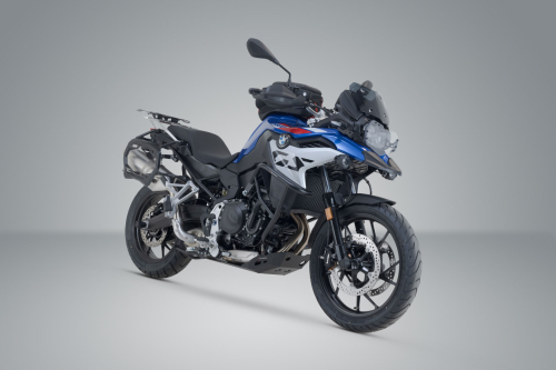 Adventure set DUSC with top case XL Black. BMW F 750/800/850 GS. For stainl. steel