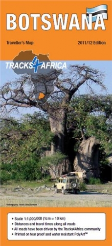 Botswana - mapa odolná