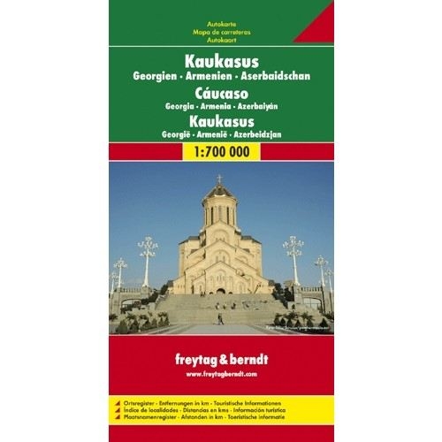 Kavkaz (Gruzie, Arménie, Ázerbájdžán) - mapa